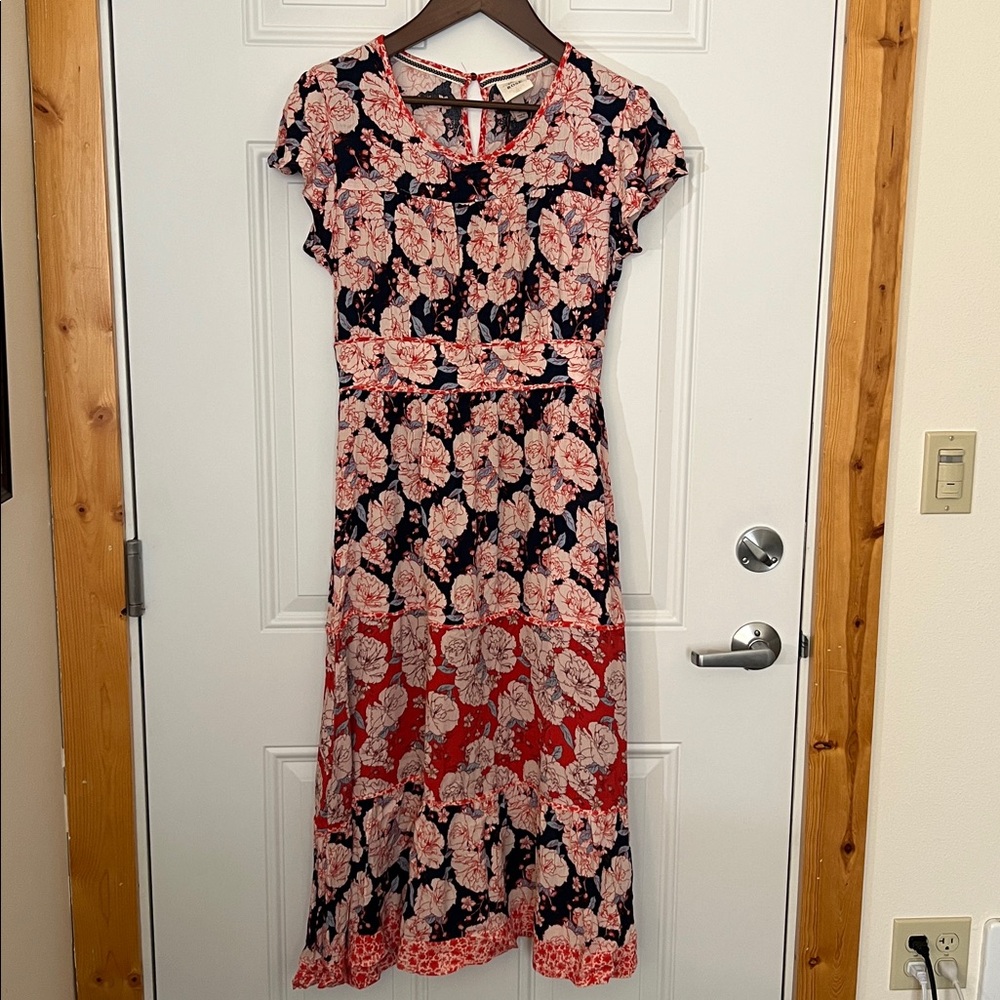Knox Rose Black and Pink Floral Maxi Dress